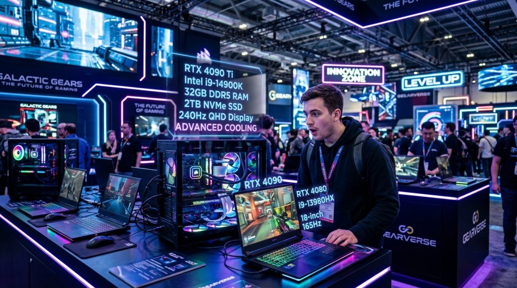 Memilih Laptop dan Komputer: Jangan Terpesona Brosur Tech Exhibition Booth With Pcs B8ee3d0b21 1024x572